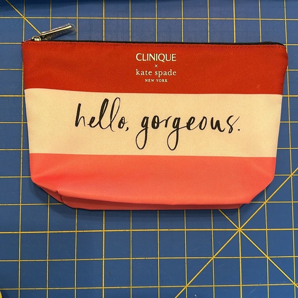 Clinique x Kate Spade Fabric Tote Bag with Cosmetic Bag Hello Gorgeous 2023 - Picture 8 of 8